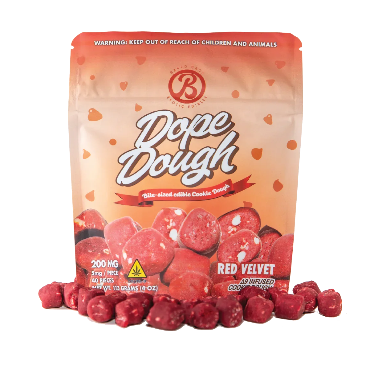 Biscoitos de THC - Red Velvet - 200mg
