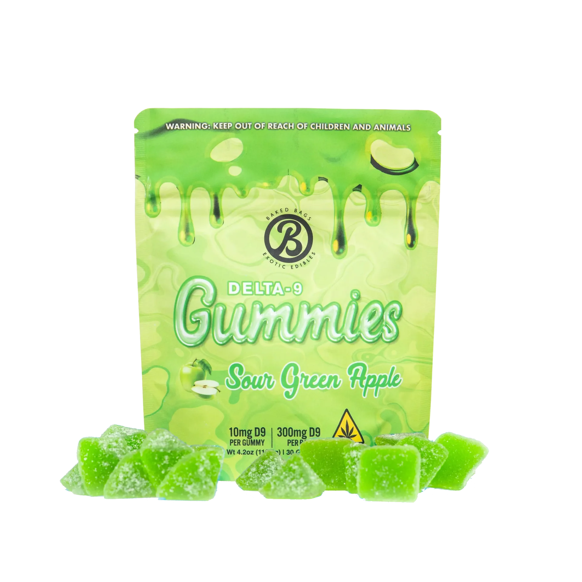 Gomas THC - Sour Green Apple - 300mg