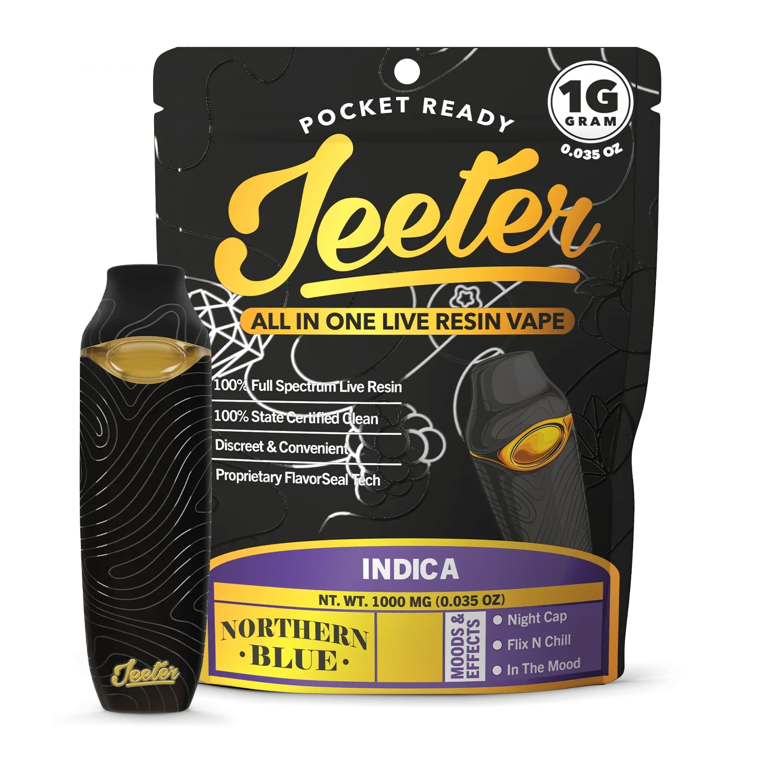 Pod THC Jeeter Northen Blue | Indica | 1000mg