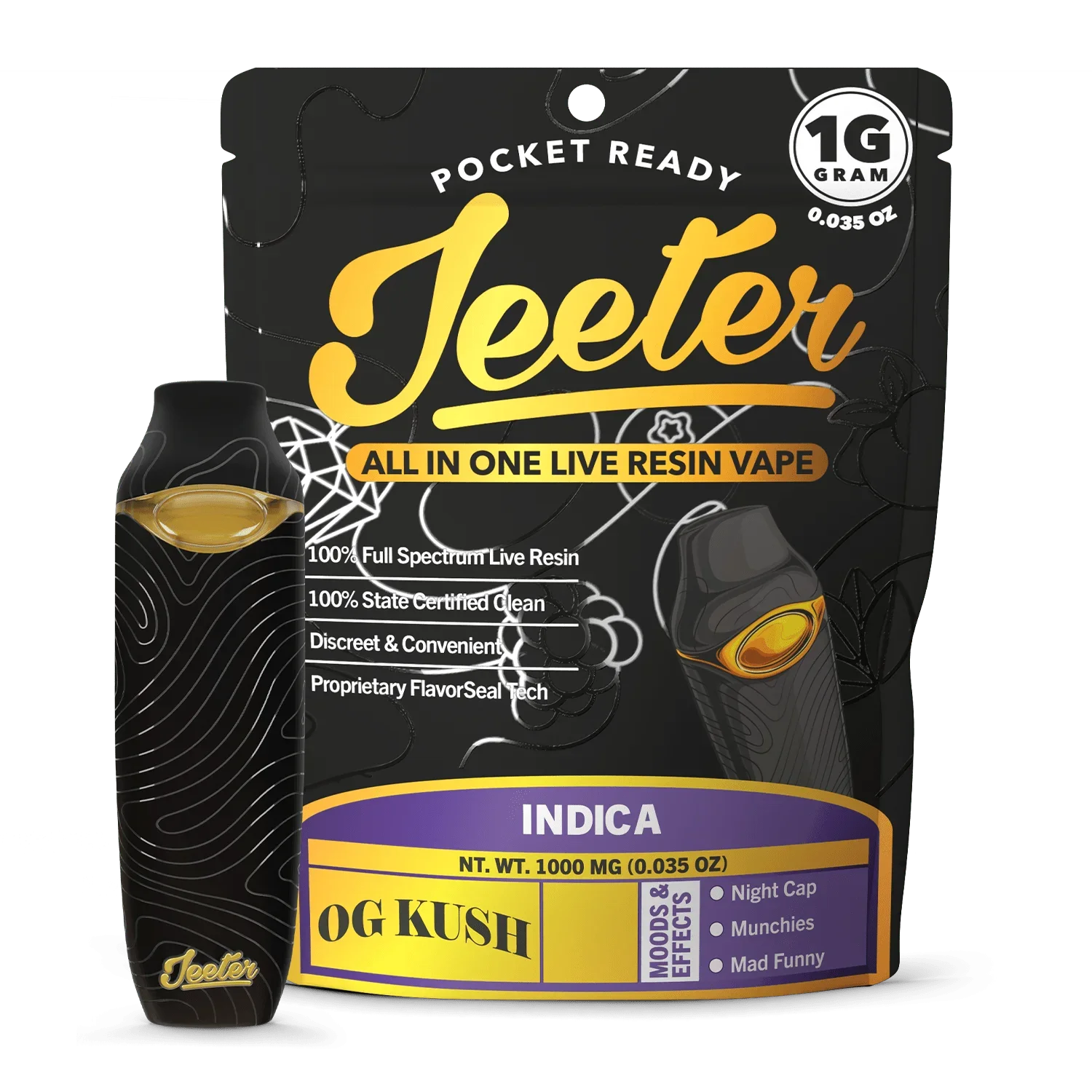 Pod THC Jeeter OG Kush | Indica | 1000mg